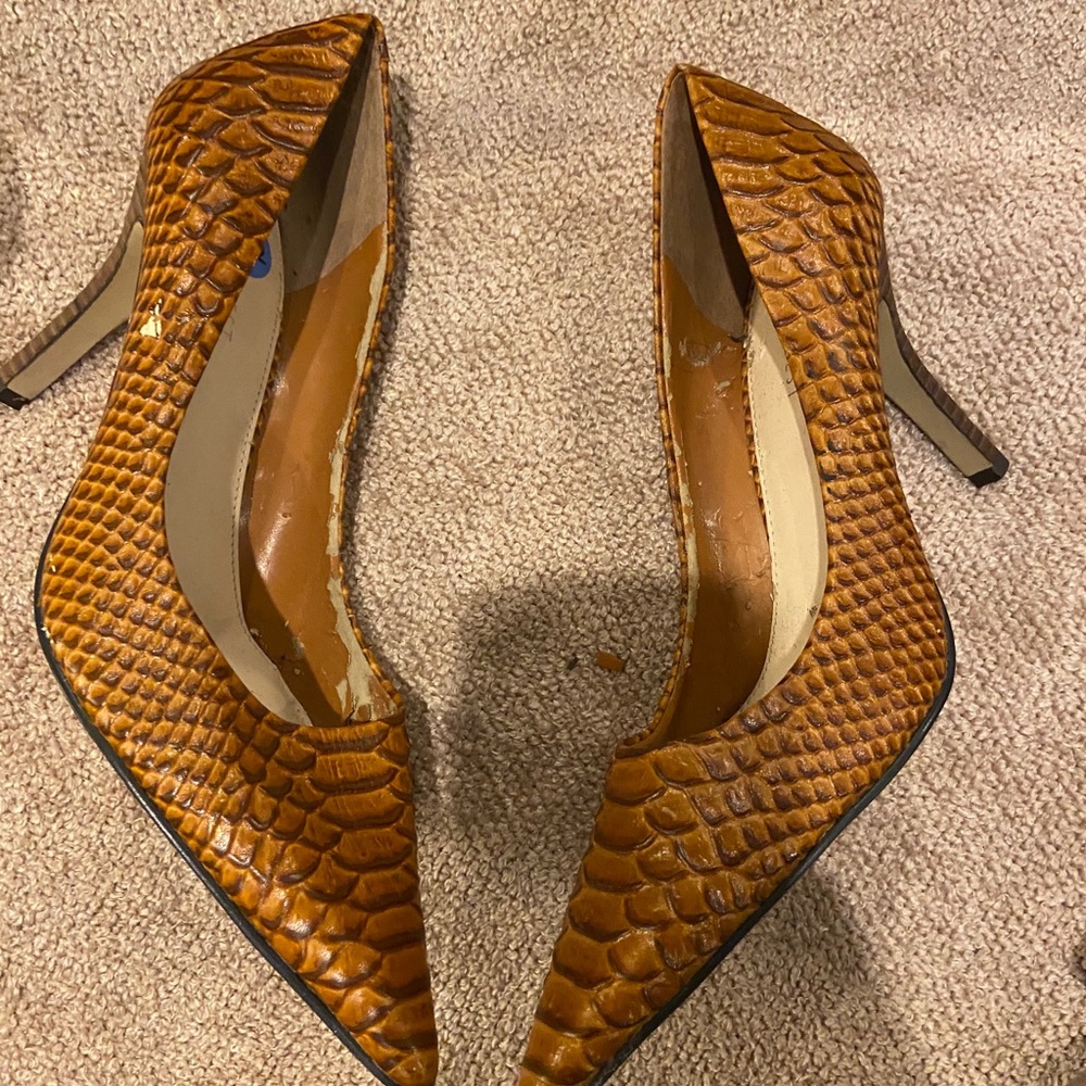 Preloved Nine West Cognac animal print 👠